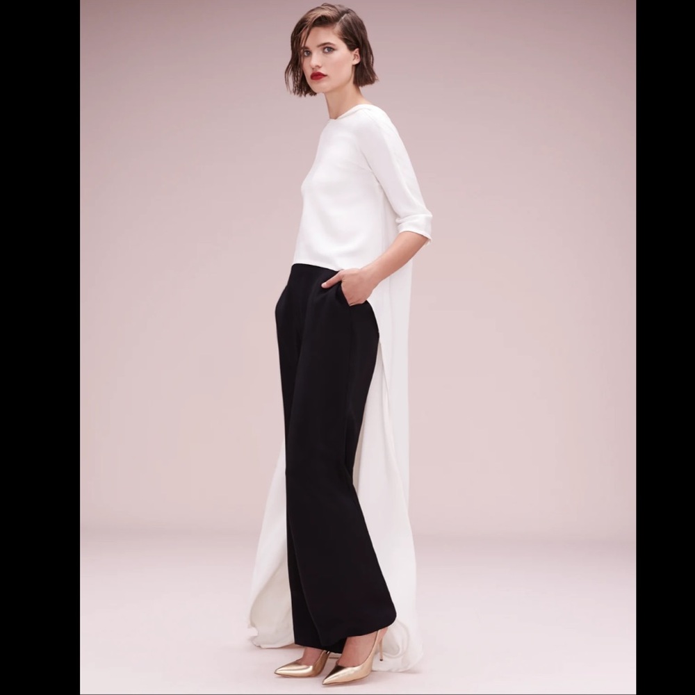 Carolina Herrera High-Low Cape Top